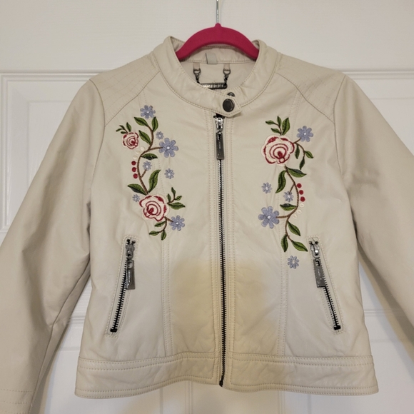 Jou Jou Kids Leather Embroidery Jacket, size S - Picture 4 of 5